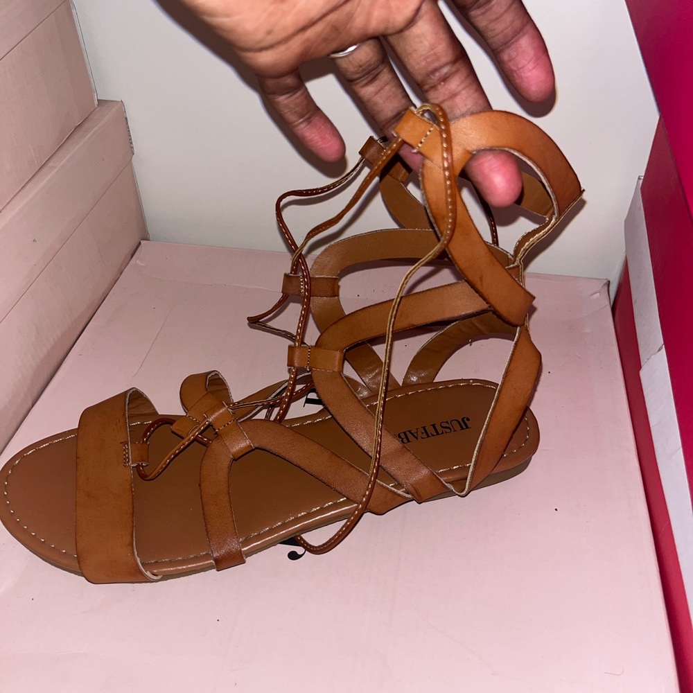 Cognac colored sandals